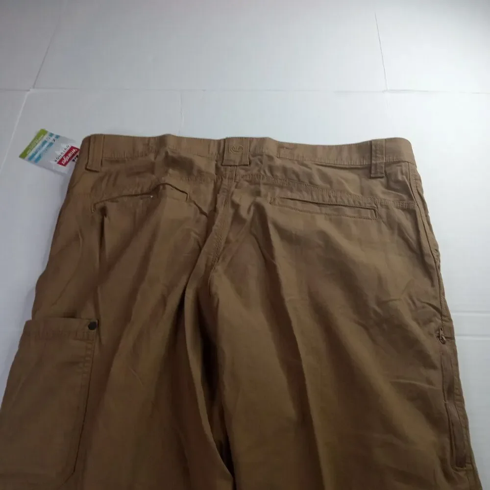 Wrangler Outdoor‎ Frontier Utility Pants Men's 40x32 Brown Straight Fit UPF 50+